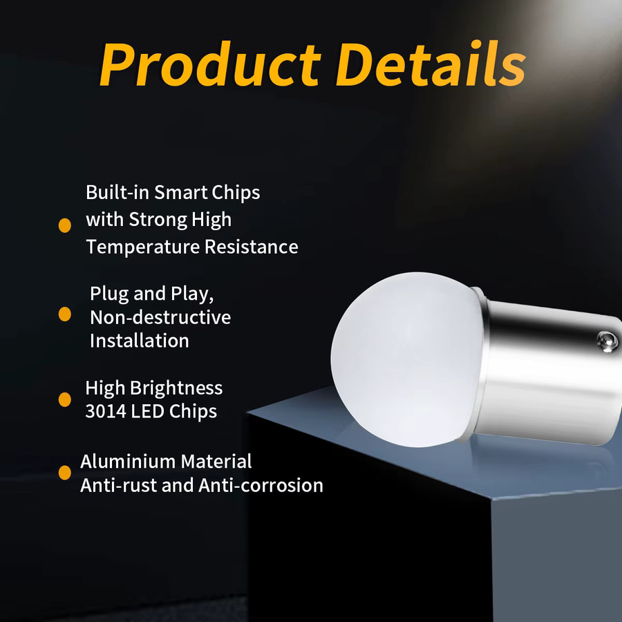 p2max LED Automobil-Leuchtmittel BAY15D 1157 P21/5W 12V 3014 Chip Rot-Weiß Signal-Brems-Rücklicht - Bild 2