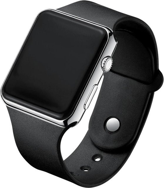 Digitaluhr, Schwarz, Silikonarmband, Unisex - Bild 1