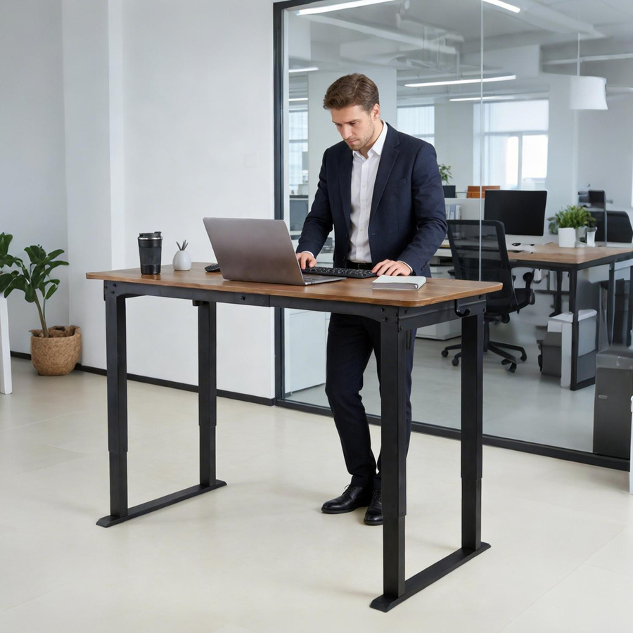 Elektrisches 4-Bein Stehschreibtischgestell von Buying Solutions MB in Schwarz mit Doppelmotor, höhenverstellbar von 70 bis 117 cm und 4 Speicher-Höheneinstellungen - Bild 7