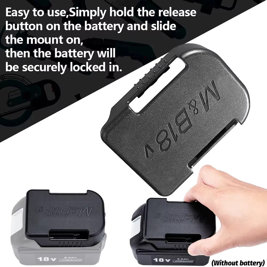 GiFi Power Batterie Halter für Makita und Bosch 18V Akkus, schwarzes Ladegerät-Regal zur sicheren Lagerung und schnellen Handhabung - Bild 5