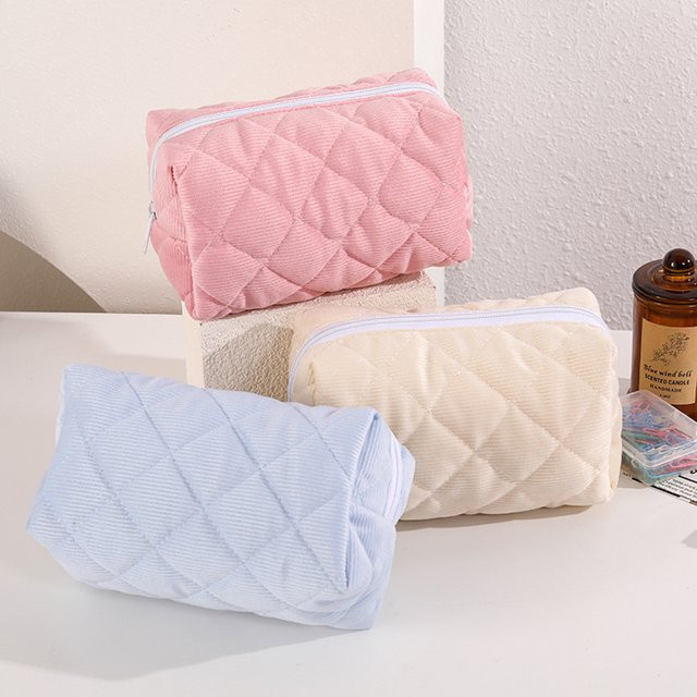 Pillow Federmäppchen gestreift in Lila mit großem Fassungsvermögen für Mädchen und Schüler - Bild 1