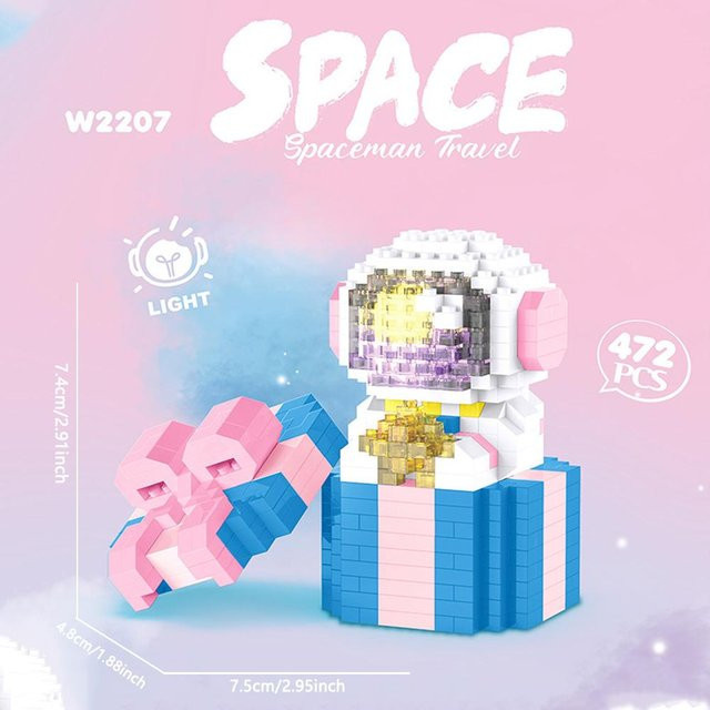 Linyi toy Astronaut, Bausteine, mit LED, ab 3 Jahren - Bild 1