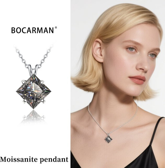 BOCARMAN Anhänger 925 Silber, Moissanit, Damen - Bild 1