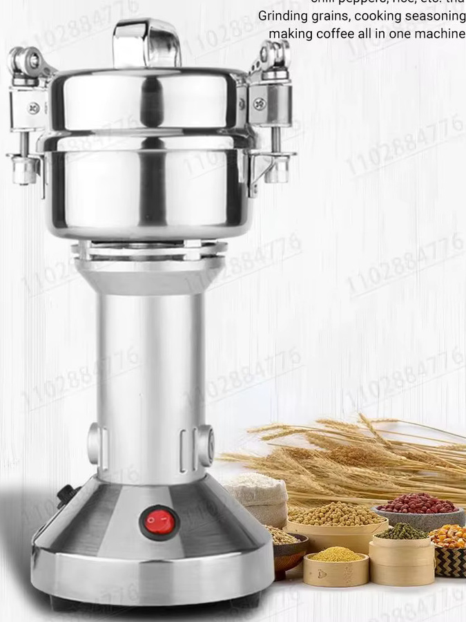 DIVEDEER Elektrische Gewürzmühle aus Edelstahl in Silber für Kaffee, Getreide und Trockenfutter, 150 bis 4500g - Bild 7