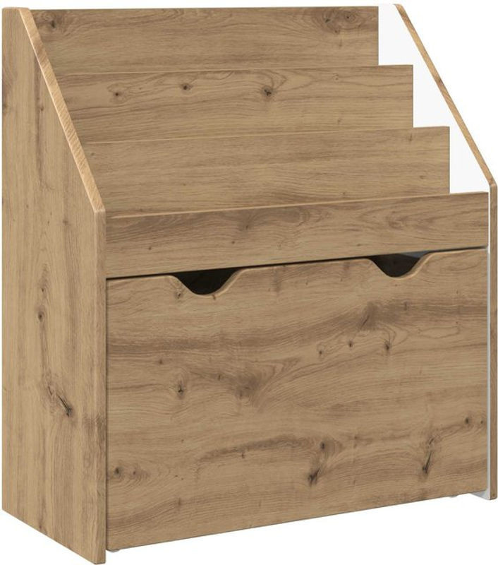 Kinderregal vidaXL aus Holzwerkstoff in Artisan-Eiche Natur und Beige, B/T/H: 60 x 29,5 x 69 cm - Bild 1
