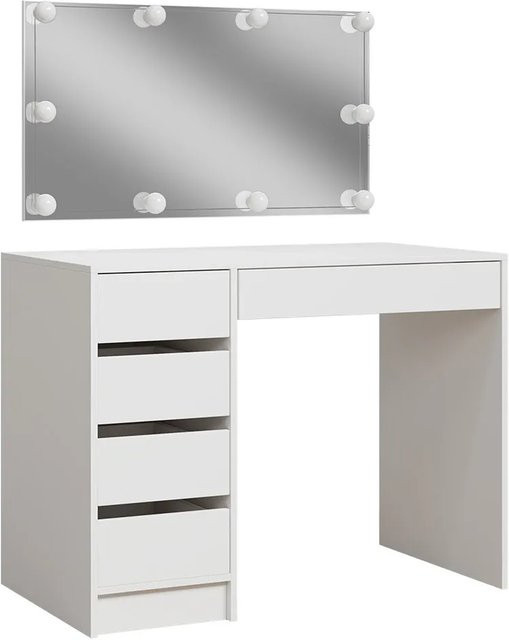 Vicco Schminktisch Thalia in Weiß Hochglanz mit LED-Beleuchtung, Breite: 100 cm - Bild 2