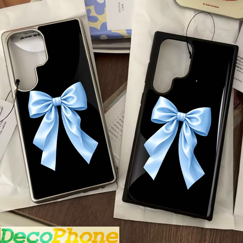Sturzsichere Epoxy Handyhülle mit seidenblauem Schleifenmuster für Samsung Galaxy S23 S24 S25 S26 Plus FE Ultra Edge - Bild 4