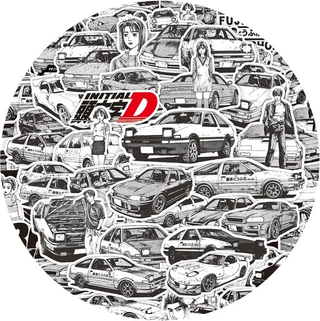 GOGOTU Initial D Anime Aufkleber, 75-teiliges Set - Bild 1