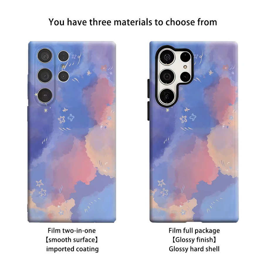 Pastell Sky Art Handyhülle für Samsung Galaxy S25 Ultra, S24 und S23 Ultra Plus mit glänzender doppellagiger Rückseite in Multicolour - Bild 2