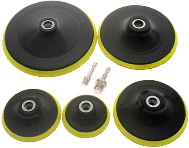 Vibratite Selbstklebende Polierplatte mit Adapter für Winkelschleifer, 3-7 Zoll, 10/14mm Gewinde - Bild 1