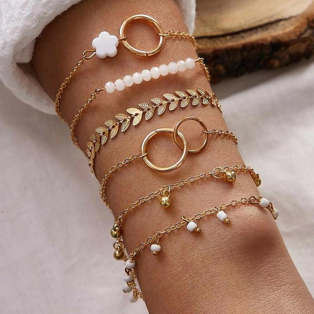 Allbestart Armband, Pfeil-Perlenarmband, Gold, Damen - Bild 1