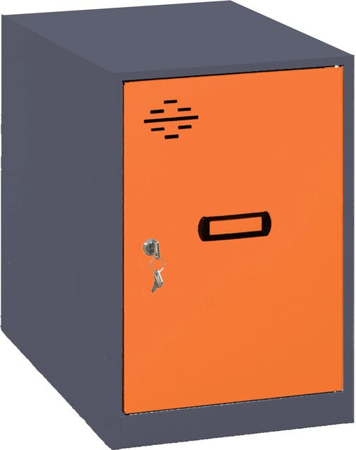 PROREGAL Schließfachwürfel AMEGO Spind Schließfach Garderobe in Orange-Anthrazit, H x B x T: 47,5 x 30 x 50 cm - Bild 1