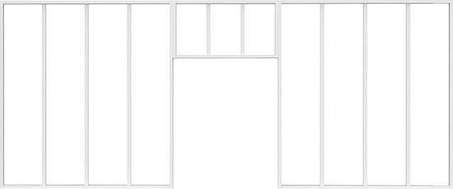Vente-unique Glaswand Bayview Weiß aus Aluminium und Glas B/T/H: 120 x 73 x 4,2 cm - Bild 1