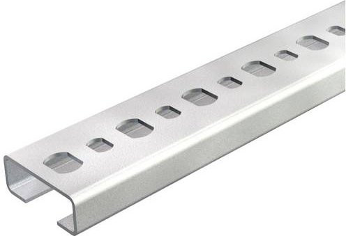 OBO Bettermann Profilschiene 1108123 in Silber, L: 2000 cm, B: 2,5 cm, H: 1 cm - Bild 1