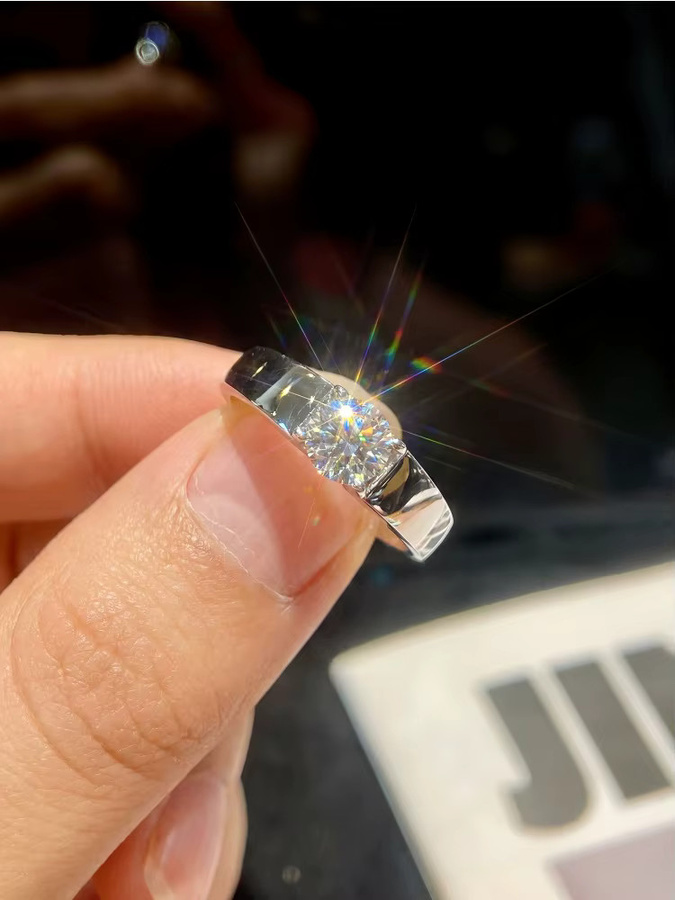 Stylever Eheringe, 925 Silber, Diamant, Herren - Bild 2