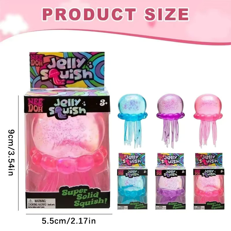 Needoh Quallen-Squishy, Stressball, pink, ab 3 Jahre - Bild 1