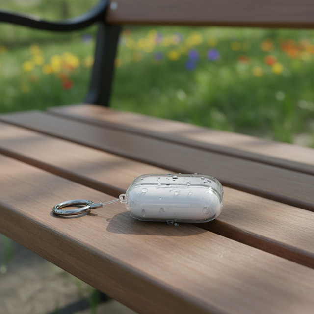Transparente Silikon-Schutzhülle für Apple AirPods Pro 3 mit Karabiner, wasserdicht und staubdicht - Bild 1