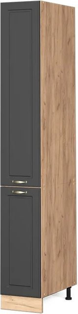 Vicco Apothekerschrank Fame-Line in Anthrazit-Gold mit Soft-Close-Türen, B/T/H: 30 x 58 x 206,8 cm - Bild 1