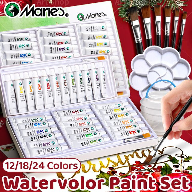 Marie's Aquarellfarben-Set mit 24 Farben in 5 ml Röhren, Multicolour - Bild 1