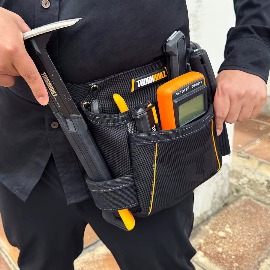 TOUGHBUILT TB-310 Robuste Werkzeugtasche in Schwarz mit Organizer für Elektriker und Zimmermann - Bild 6