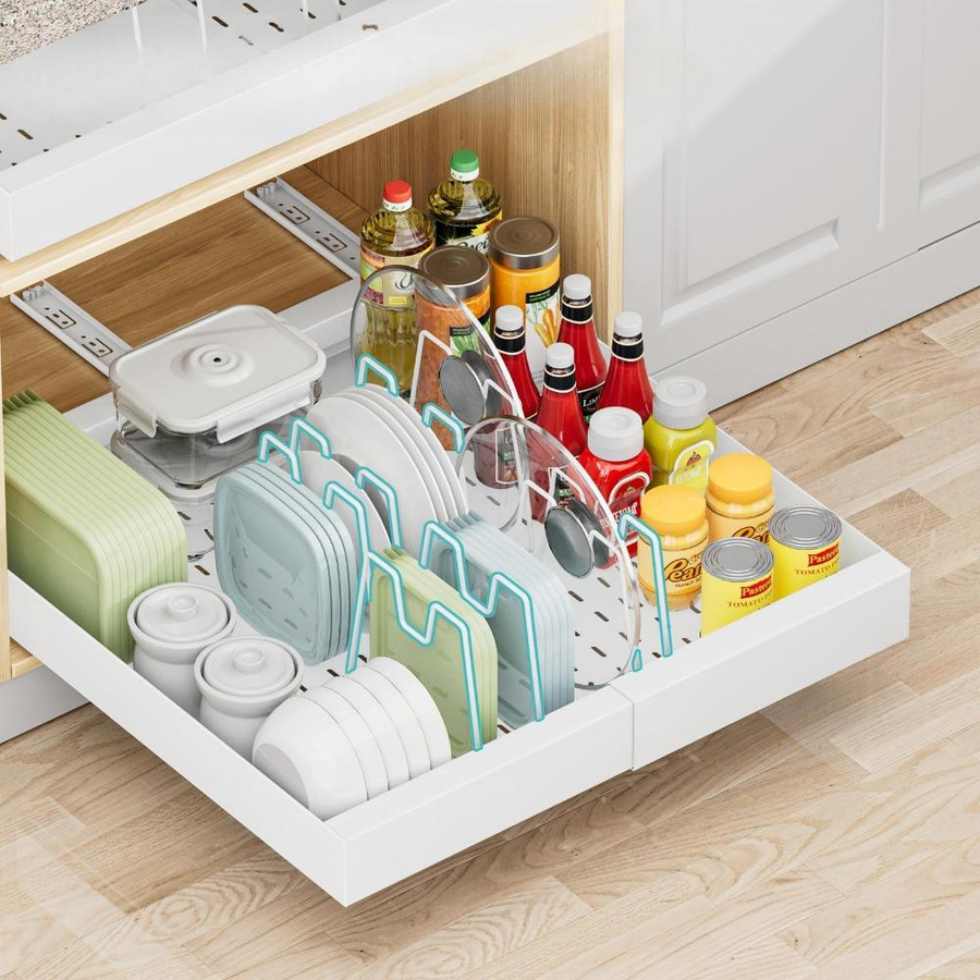 Yiran Furniture Ausziehbares Küchenregal aus Kohlenstoffstahl für Gewürze und Geschirr in modernem Design - Bild 1