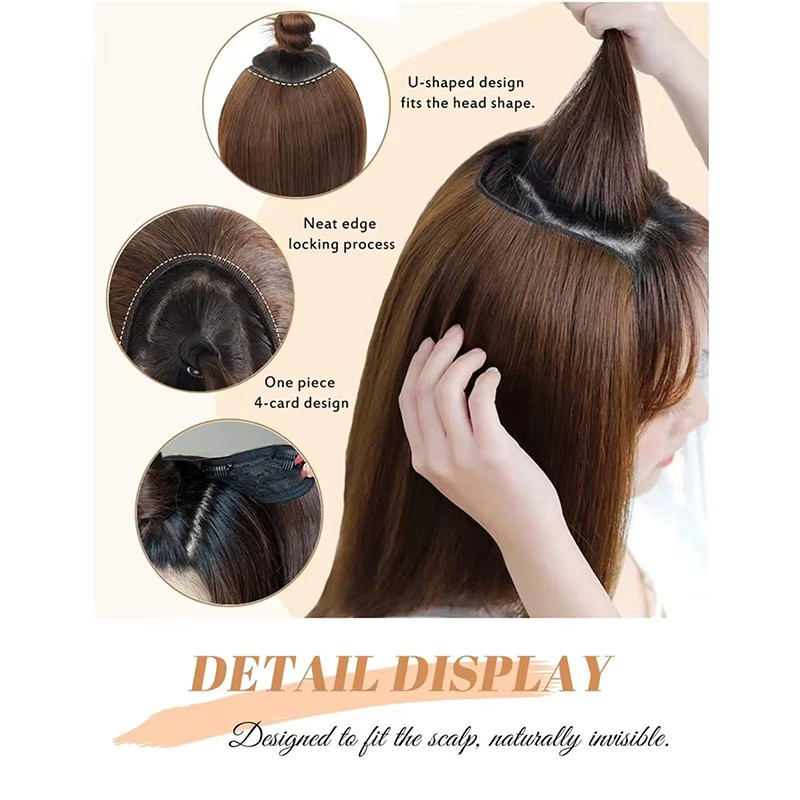 ISIGROSI Clip-in-Haarverlängerungen, synthetisch, 55,9 cm, Damen - Bild 4