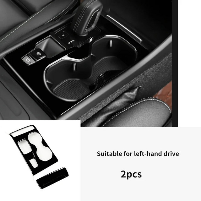LINGLUYANG Mittelkonsolen-Dekorationszubehör für Volvo XC40 C40, Schwarzer Autoaufkleber für Linkslenker - Bild 1