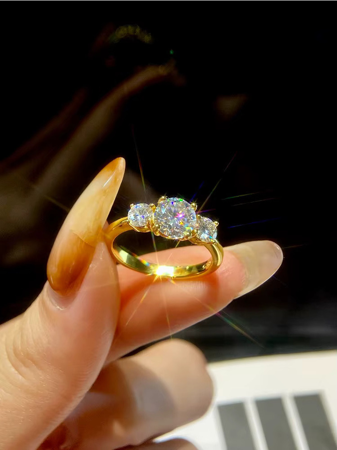 Ring 925 Silber, Moissanit-Diamant, Damen - Bild 2