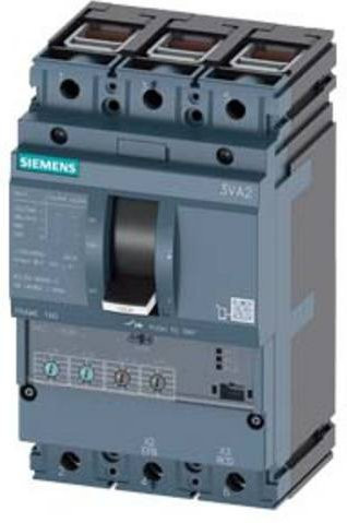 Siemens 3VA2110-7HN36-0AA0 Leistungsschalter in Grau mit einem Einstellbereich von 40 - 100A und einer maximalen Schaltspannung von 690 V/AC - Bild 1