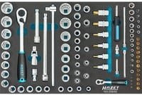 Hazet Steckschlüsselsatz 163-258/92 mit 92 Teilen, Antrieb 1/4 Zoll und 1/2 Zoll, Farbe Silber - Bild 1