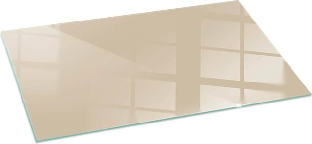 Tulup Glasplatte für Kaminöfen als Funkenschutzplatte in Gelb, B: 140 cm, H: 70 cm - Bild 1
