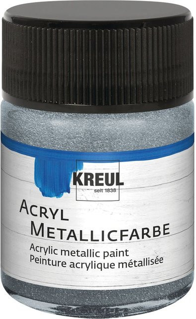 Kreul Acryl Metallicfarbe Silber 50 ml - Bild 1