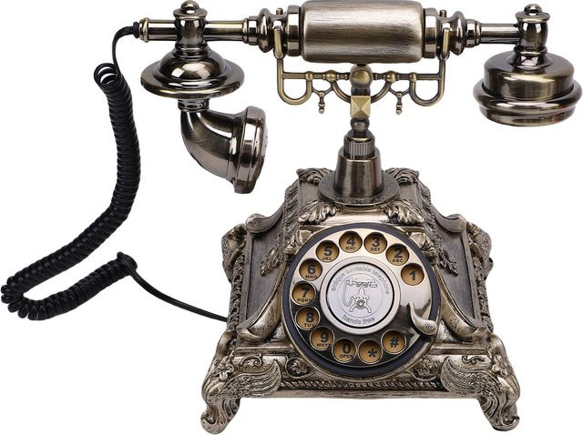 Nensit Audio-Gästebuch-Telefon im Vintage-Stil mit 32 GB Kapazität für Sprachnachrichten in Gold - Bild 1