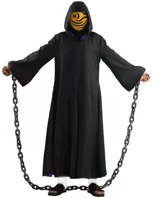 Bandai Anime Akatsuki Uchiha Cosplay Kostüm, Maske, schwarzes Tuch, Anzug - Bild 1