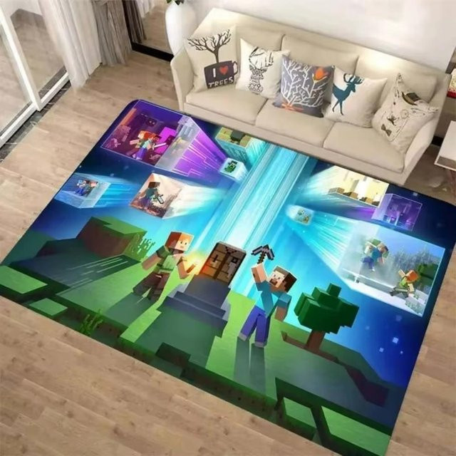 Karpetti 3D M-C Pixel Art Teppich in Multicolour, rechteckiger Webteppich für Wohnzimmer und Schlafzimmer, B/T: 120 x 160 cm - Bild 1