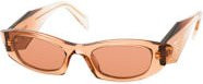 Prada PR B16S Sonnenbrille, Vollrand, rechteckig, Kunststoff, braun, Damen - Bild 1