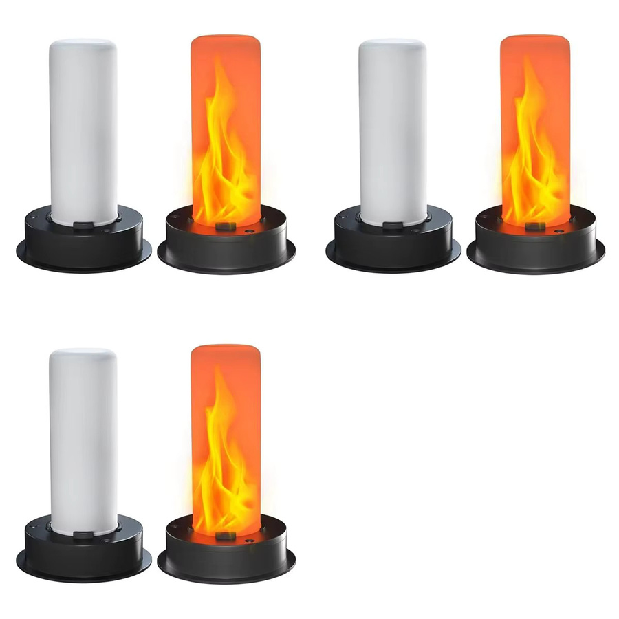 Lernt 6er-Pack Ersatz-Solarlichtoberteile mit flackernder Flamme aus Kunststoff, wasserdichte Laternen-Ersatzsets für den Außenbereich - Bild 2