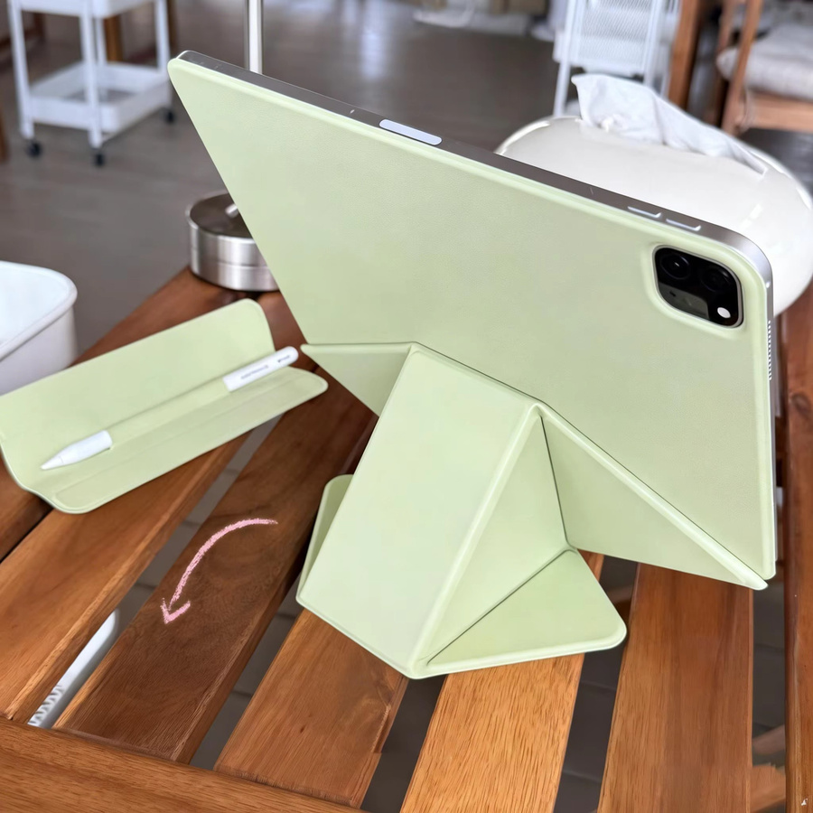 SZEGYCHX Dynamische Folio-Hülle für iPad Pro 13 11, iPad Air 13 11 und iPad Mini in Beige und Green - Bild 3