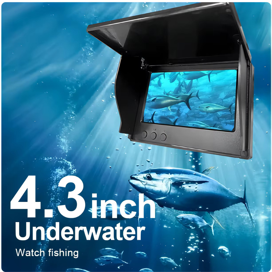 HEERAK Tragbarer Fischfinder mit 4,3 Zoll LCD Display und 1080P Unterwasser-Angelkamera inklusive Nachtsicht, Schwarz - Bild 2