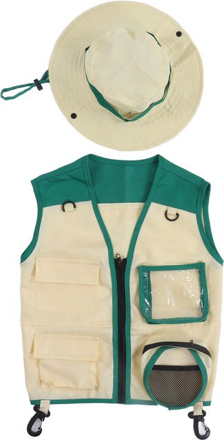 Neoglint Outdoor Abenteuerweste Hut Set, Erkundungskostüm, beige - Bild 1