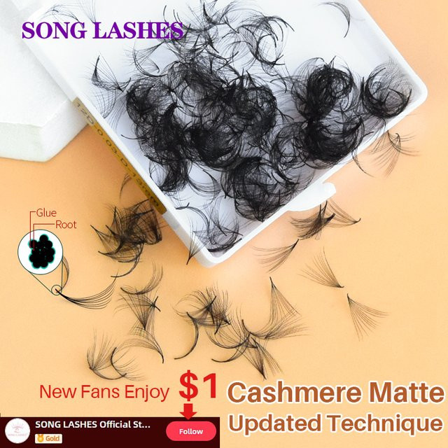 SONG LASHE 4D Wimpernverlängerung, Black, Matt - Bild 1