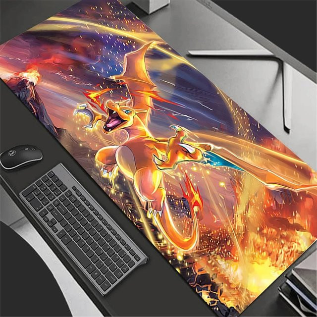 Bandai Mauspad Charizard Anime Gaming Schreibtischunterlage Multicolor - Bild 1