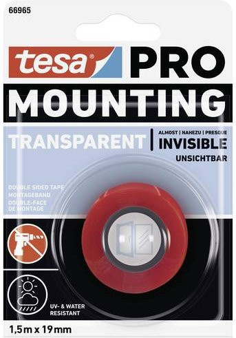 Tesa Mounting PRO Montageband transparent, Breite: 19 mm, Länge: 1,5 m - Bild 1
