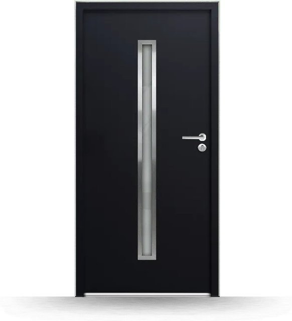 FM Türen NBT56 Modell 01 moderne Stahltür in Anthrazit, Rechtsanschlag, B: 90 cm, H: 200 cm - Bild 1
