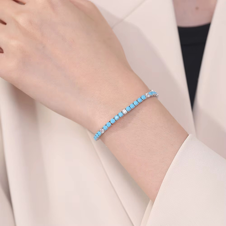 YLMyself Tennisarmband 925 Silber, Zirkonia, Damen - Bild 2