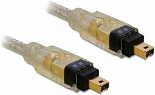 Delock FireWire 400 Anschlusskabel mit 4-poligen Steckern in Grau, Länge: 1 m - Bild 1