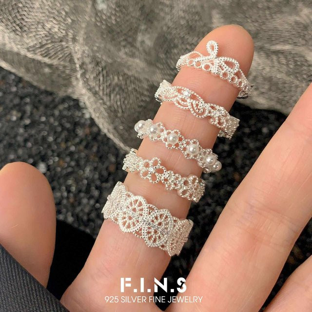 F.I.N.S Ring, 925 Silber, Perle, Damen - Bild 1