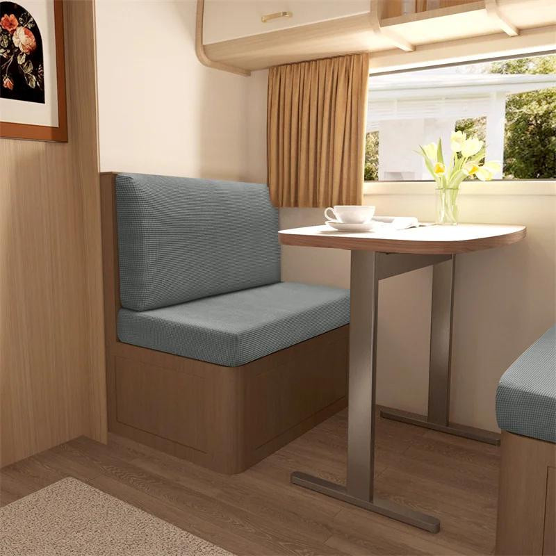 2er-Set elastische Polar Fleece Sitzkissen Abdeckungen für Wohnmobile und Dinette-Sofas - Bild 3