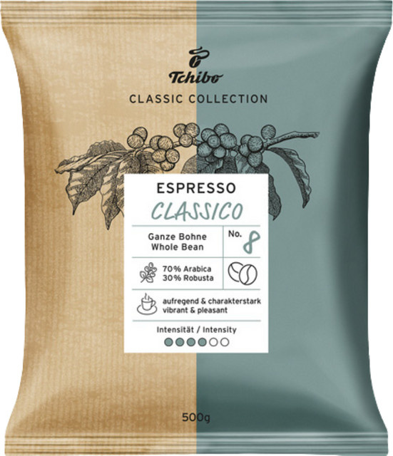 Tchibo Classic Espresso Classico, Ganze Bohne, 500g - Bild 1