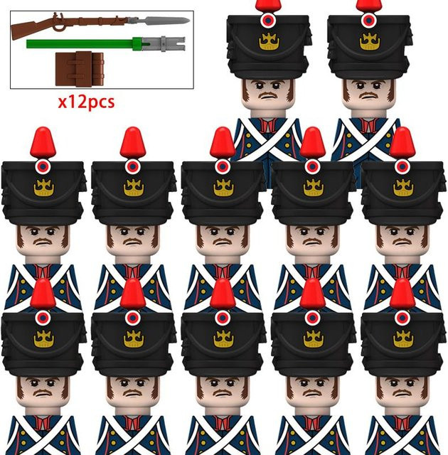 ZMM TOYS Napoleonische Kriege Europäische Soldaten Bausteine Mini-Actionfiguren ab 7-12 Jahren - Bild 1